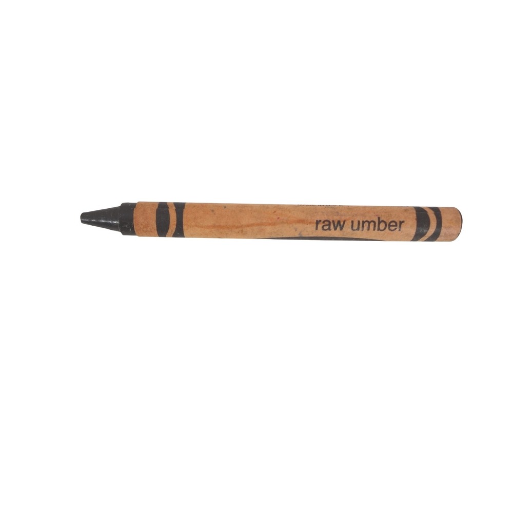 Crayola Crayon Raw Umber Brown Good Used Vintage Art Supply Replacement